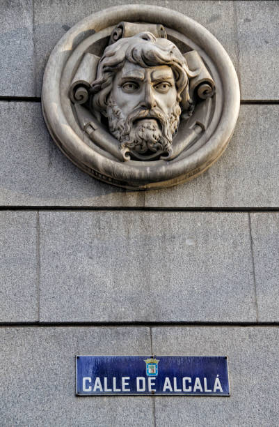 Street de Alcala sign. Madrid. Spain.