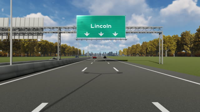 Entering Lincoln city stock video