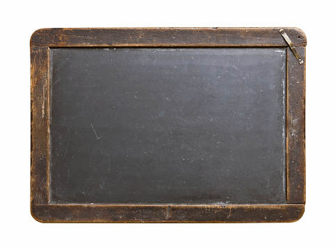 Old wood framed chalkboard. Horizontal shot.
