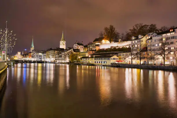 Switzerland rivers side beautiful architecture