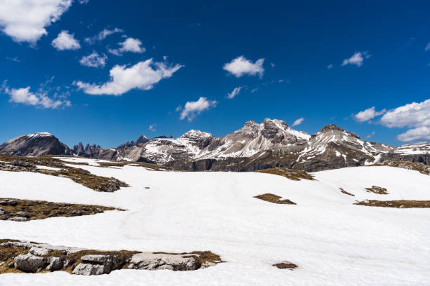istock Dolomites mountain panorama in South Tyrol under blue sky 1171814339