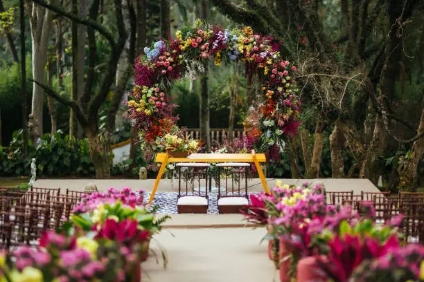 Photo of Wedding ceremony at beautiful farm