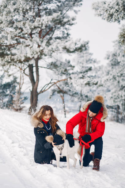 istock Beautiful couple playing with a dog 1171818328