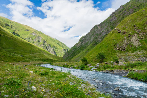 istock Mountain region landscape in Kazbegi, Georgia - Dramatic landscape 1171821894