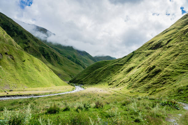 istock Mountain region landscape in Kazbegi, Georgia - Dramatic landscape 1171821930