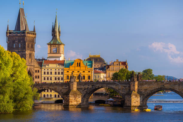 istock Prague historic cityscape with Charles bridge and medieval architecture 1171824640