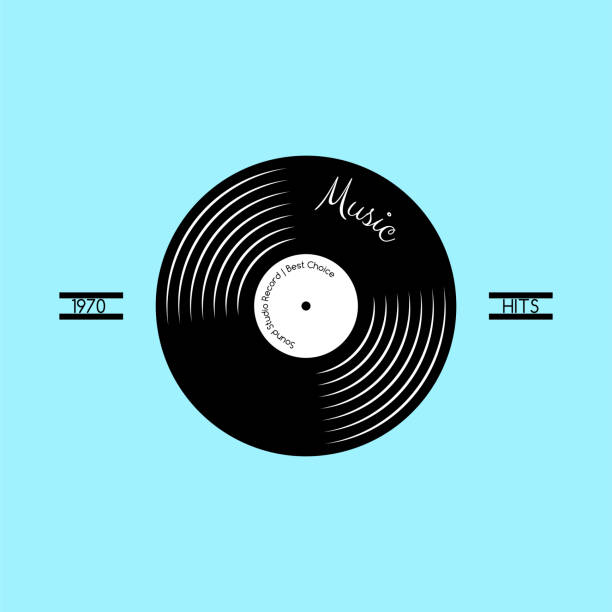 istock Vinyl plate disc poster or tshirt template design. Music retro icon. 1171824754