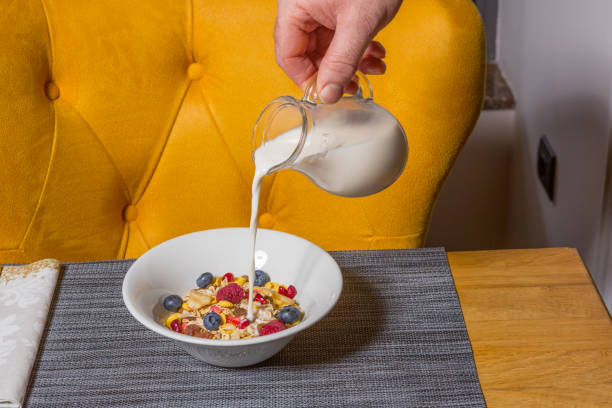 istock Fresh fruit muesli with milk 1171825885