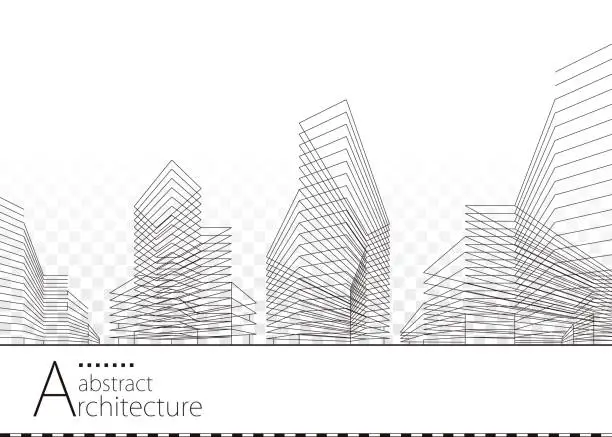 Vector illustration of Architectural Abstract building Design