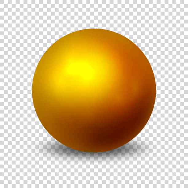 istock Pearl. Realistic 3d ball sphere. Single object. Metallic. Gold color orb isolated on a transparent background. Geometric shape. Vector pearl illustration 1171830070