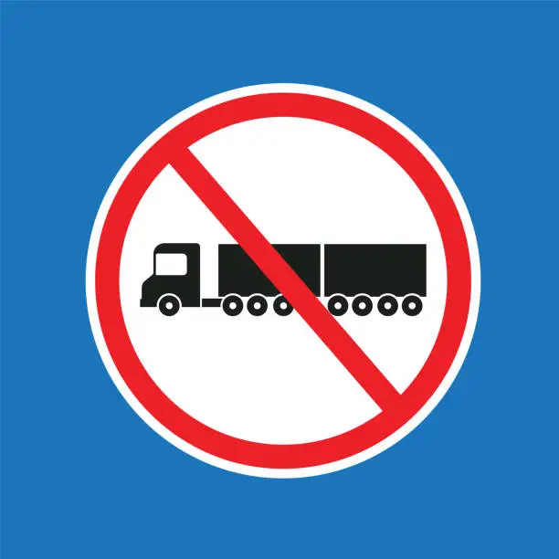 Vector illustration of trailer truck