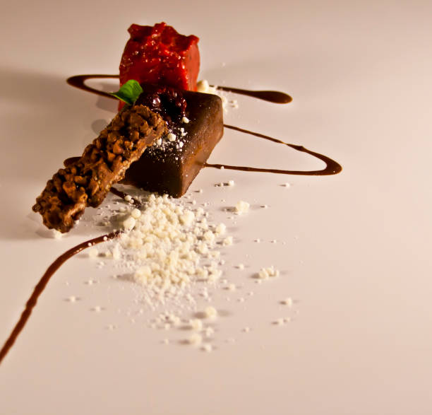 istock Restaurant Brownie and raspberry  sorbet 1171834183