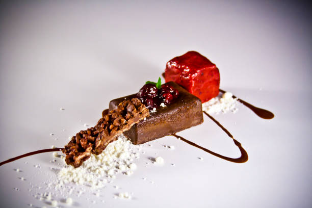 istock Restaurant Brownie and raspberry  sorbet 1171834190