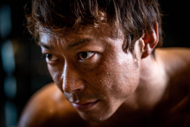 istock Portrait of a man doing sports training 1171840310