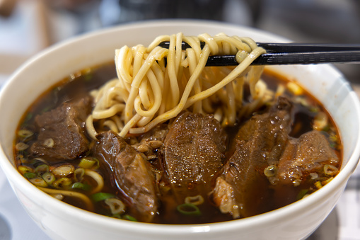 Famous chinese food - Beef noodle soup, Taipei, Taiwan