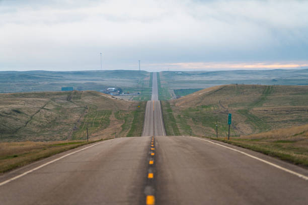 Cars on a road in the USA