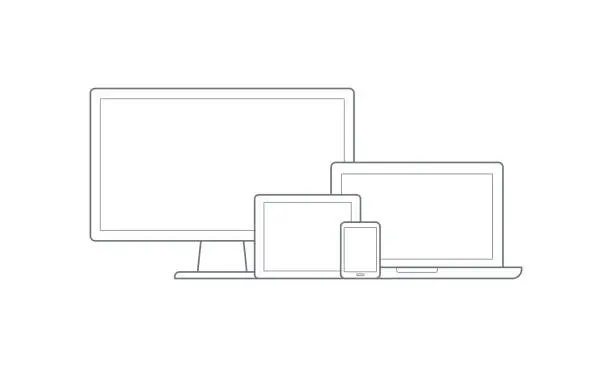 Vector illustration of Digital devices icon