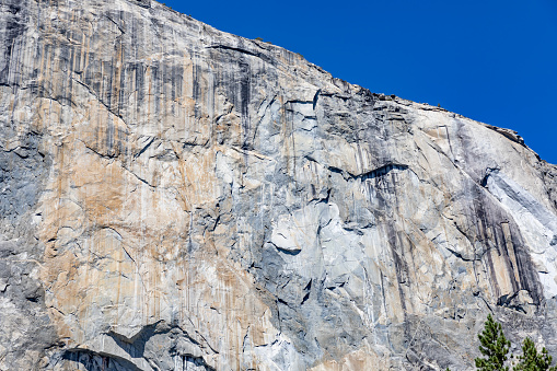Photos of El Capitan Formation in Yosemite National Park in California During a Hot day in Summer.