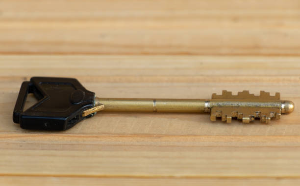 istock A key on a wooden background close up 1171854352