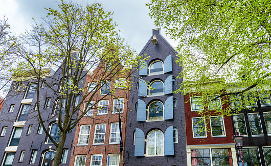 Classic architecture of Amsterdam, The Netherlands.