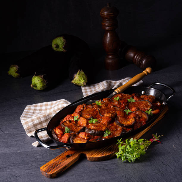 istock arni me melitzanes - stewed lamb with eggplant 1171861024