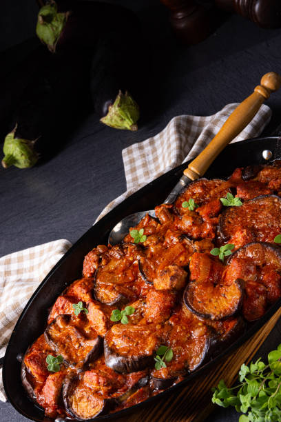 istock arni me melitzanes - stewed lamb with eggplant 1171861107