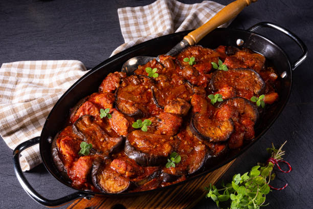 istock arni me melitzanes - stewed lamb with eggplant 1171861134