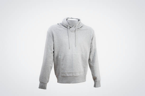 istock Grey sleeve hooded sweatshirt isolated on white background 1171865287