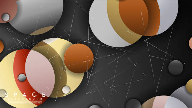 istock Background of Flat Space with planets and stars. Vector illustration of galaxy 1171866831