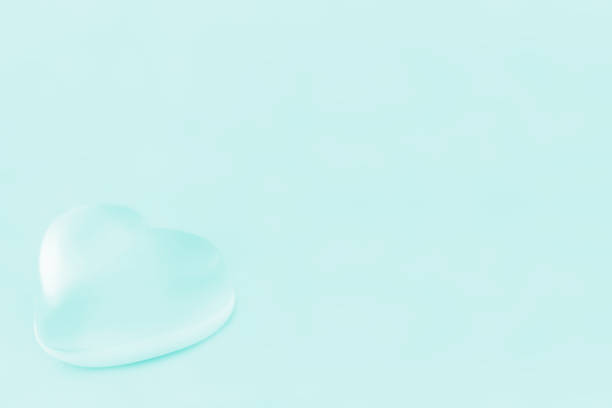 istock Medicine concept. Blue heart on turquoise background. 1171868806