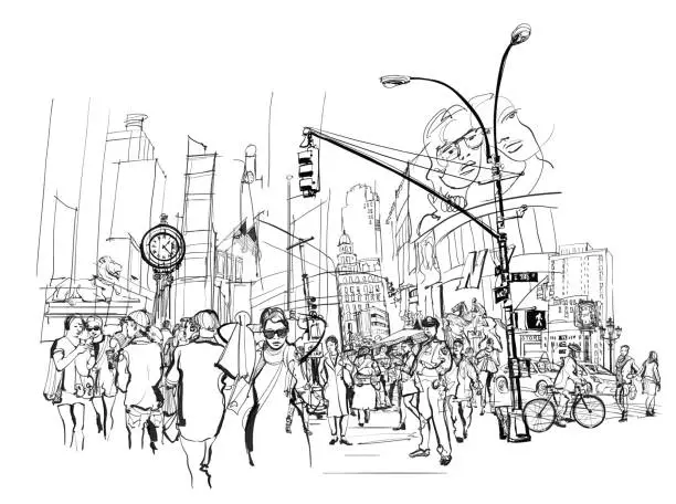 Vector illustration of New York cityscape