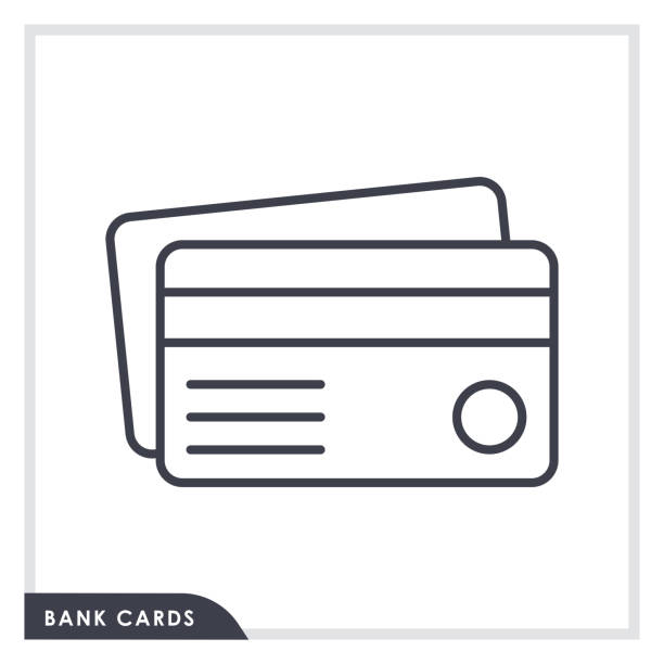 illustrations, cliparts, dessins animés et icônes de icône plate de carte de crédit - security security system old blue