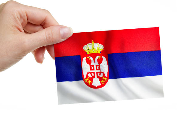 istock Holding Serbian Flag 1171870174
