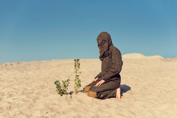 istock Young girl in a post apocalyptic world 1171872356