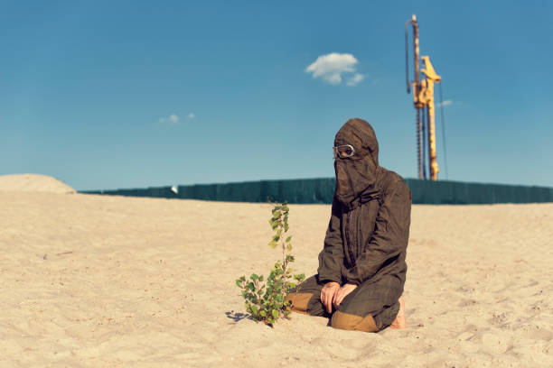 istock Young girl in a post apocalyptic world 1171872394