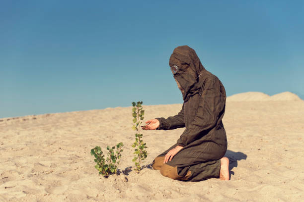 istock Young girl in a post apocalyptic world 1171872418