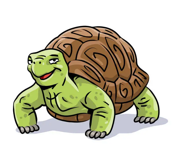 Vector illustration of Smiling Turtle