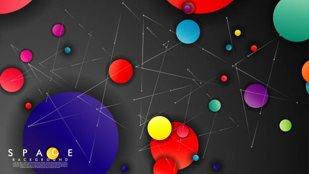 istock Background of Flat Space with planets and stars. Vector illustration of galaxy 1171875510