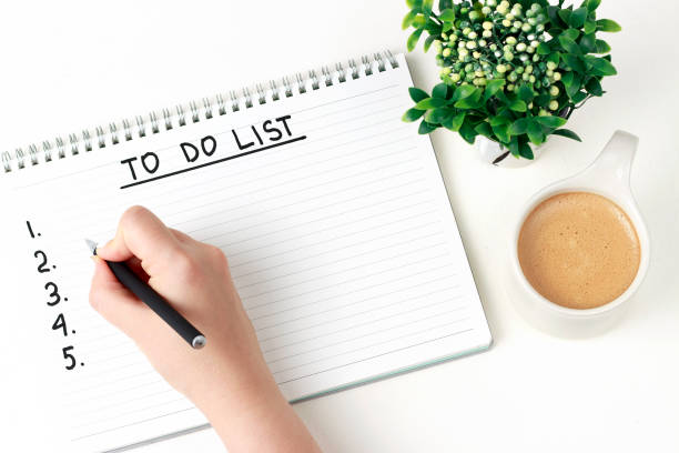 istock Female hand writes To Do List in notebook, planning concept 1171885391