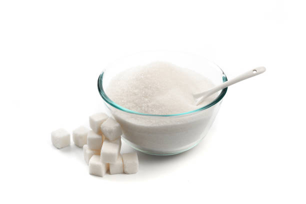 istock Sugar in glass bowl isolated on white background - Image 1171888473