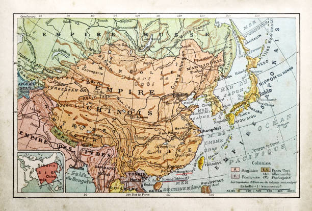 istock Old map of the Chinese and Japanese empires 1171889243