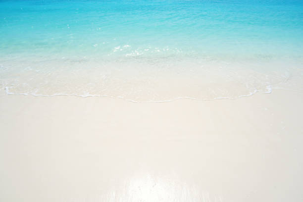 istock Soft wave of blue ocean on sandy beach 1171889434