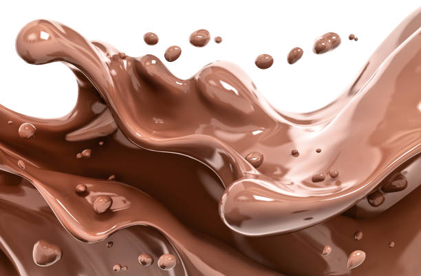 istock Splash of chocolate isolated illustration 3d rendering 1171889463