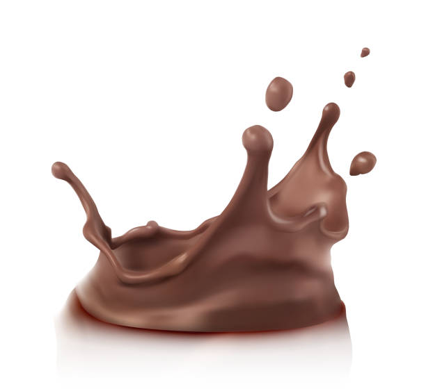 istock A splash of chocolate sauce. Vector realistic illustration on a white background. 1171890669