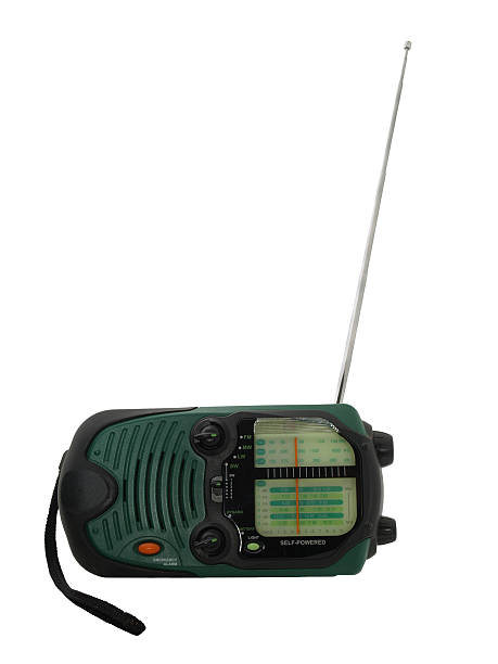 istock Wind up radio isolated on white 117189257