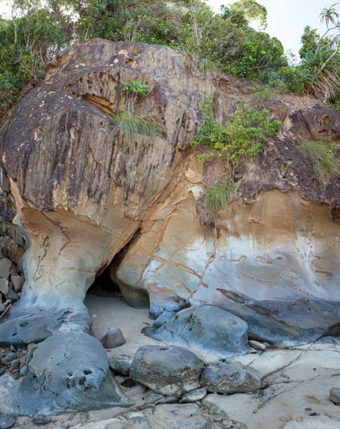 istock Beautiful sandstone rock at beach 1171899084
