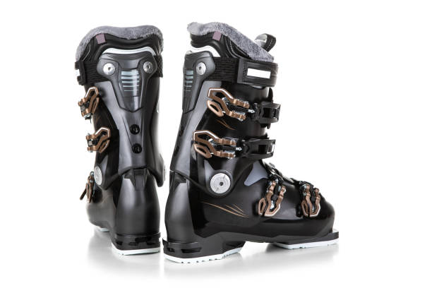 istock Professional woman ski boots isolated on white background 1171900170