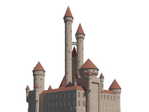 istock Fairy Tale Castle Isolated on White Background 3D Illustration 1171900309