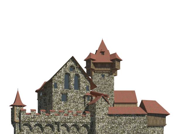 istock Fairy Tale Castle Isolated on White Background 3D Illustration 1171900502