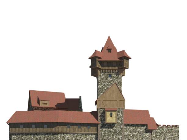 istock Fairy Tale Castle Isolated on White Background 3D Illustration 1171900598